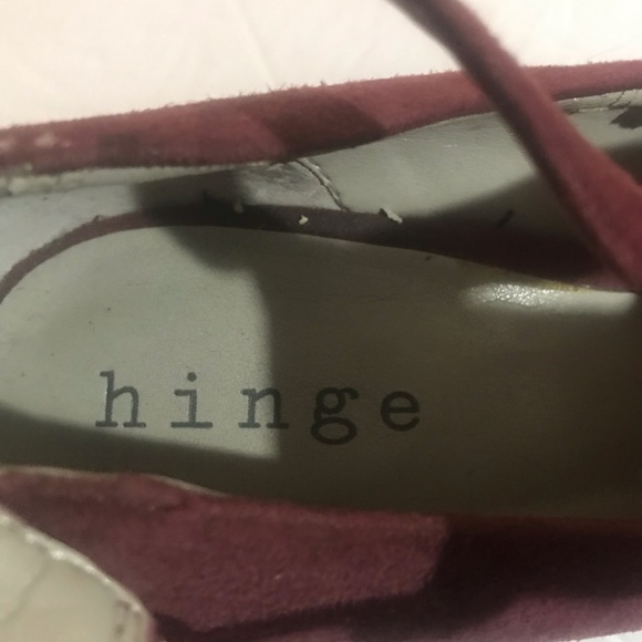 HINGE STRAPPY PUMPS MAROON WINE COLORED PURPLE SOFT SZ 8.5 - Picture 9 of 9